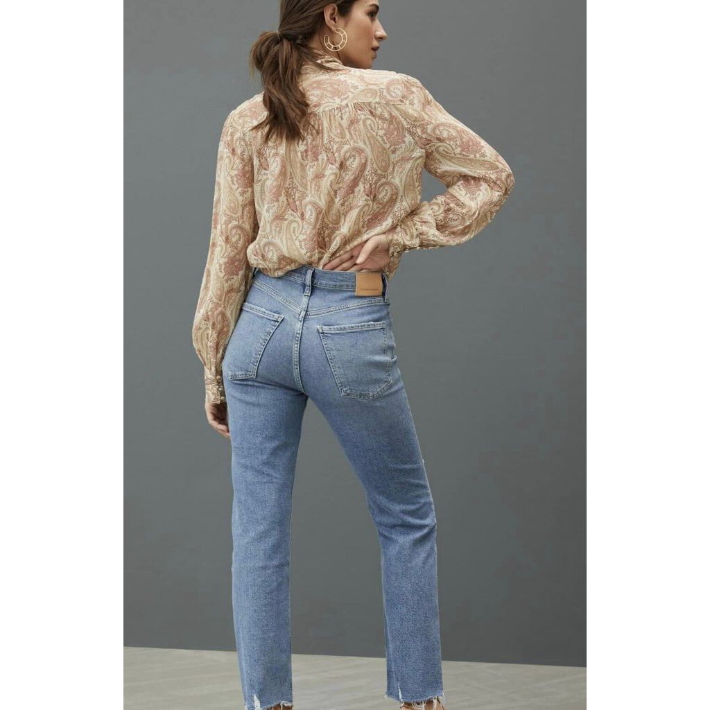 Citizens of Humanity Daphne Cropped High-Rise Stovepipe Jeans - Size 27