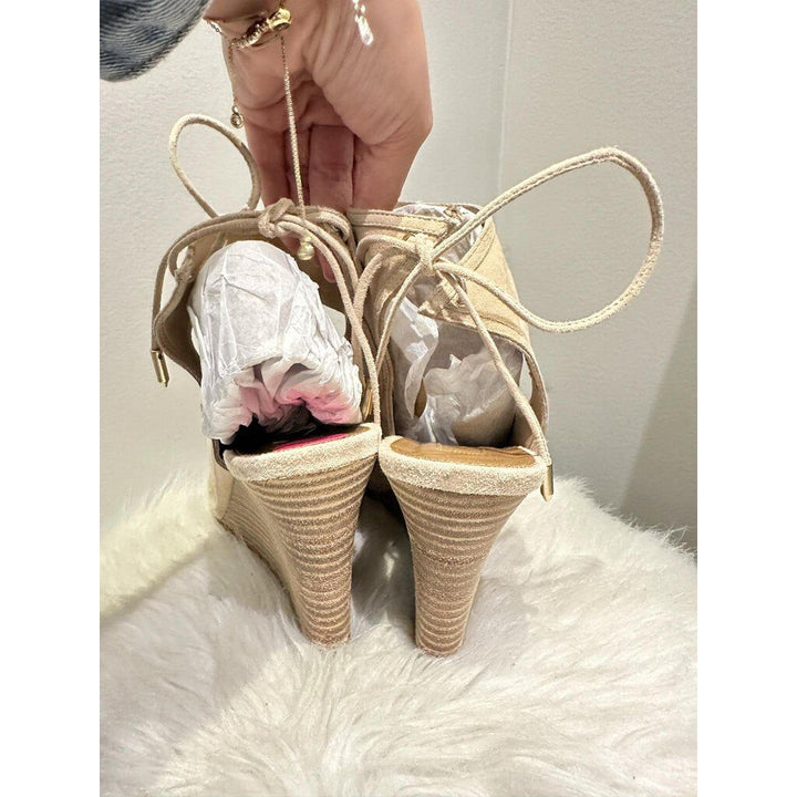 Aquazzura Cutout Suede Wedges - Size 37