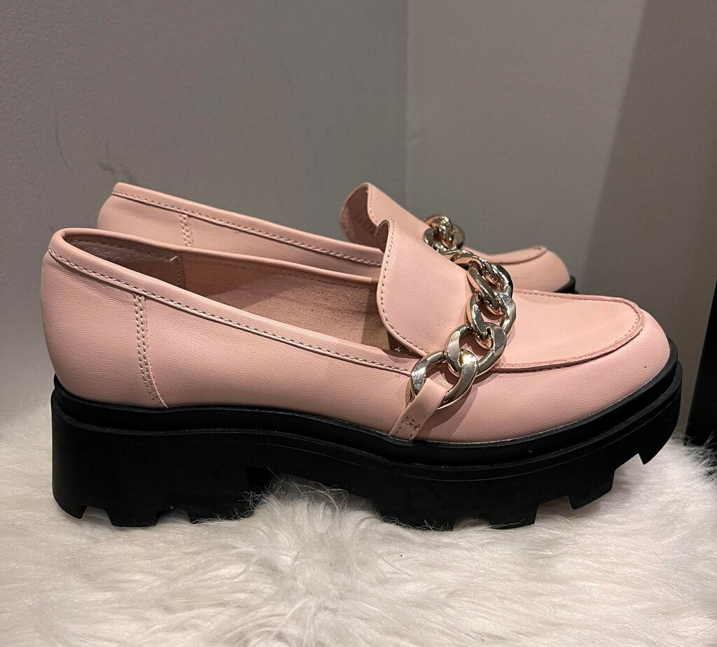Open Edit Pink Platform Loafers - Size 7