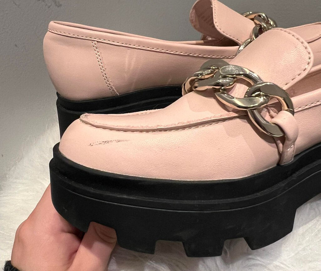 Open Edit Pink Platform Loafers - Size 7