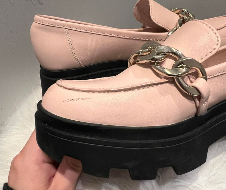 Open Edit Pink Platform Loafers - Size 7