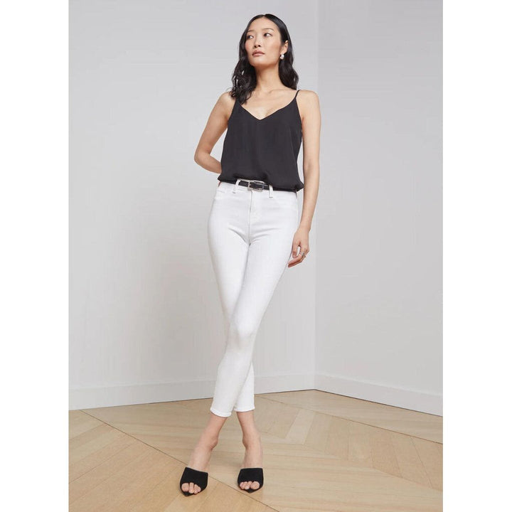 L'Agence NWT Margot High Rise Skinny in Blanc Coated Pants - Size 29