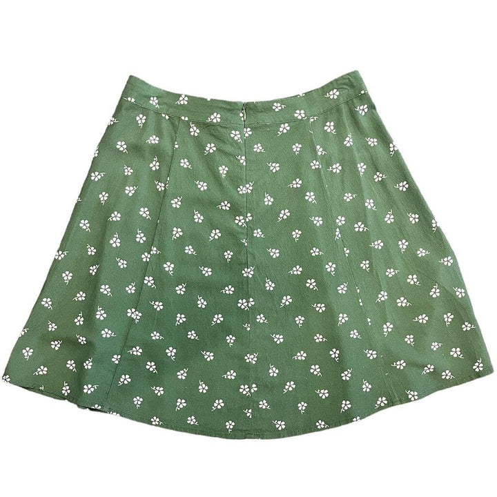 Marine Layer NWT Bonnie Mini Skirt in Green Modern Daisy - Size 4