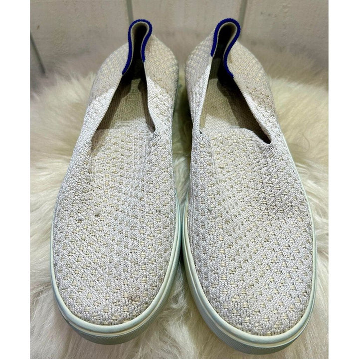 Rothy’s Salt White Honeycomb Knit Sneakers - Size 6.5