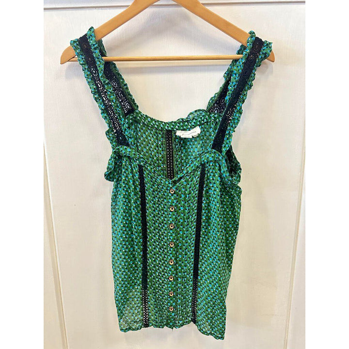 Anthropologie Bardot Printed Crochet Tank - Size 8