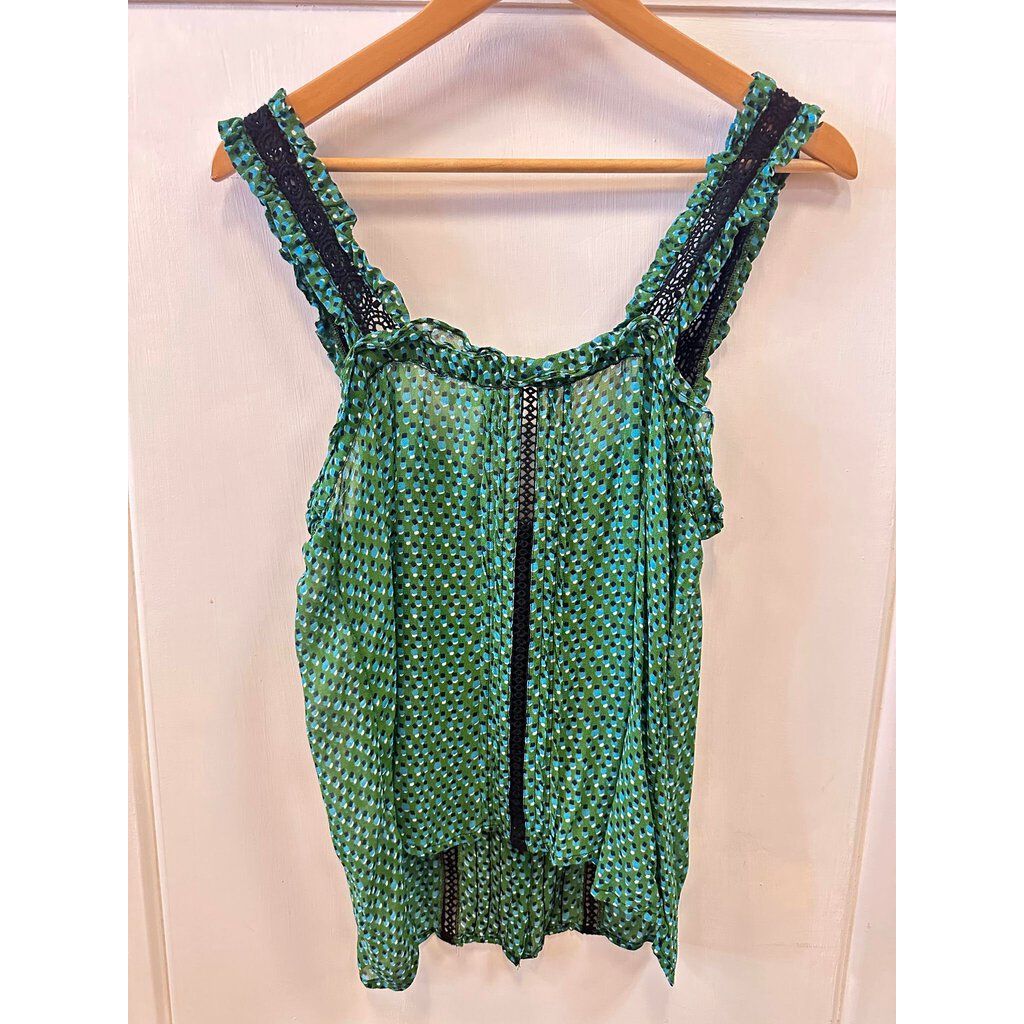 Anthropologie Bardot Printed Crochet Tank - Size 8