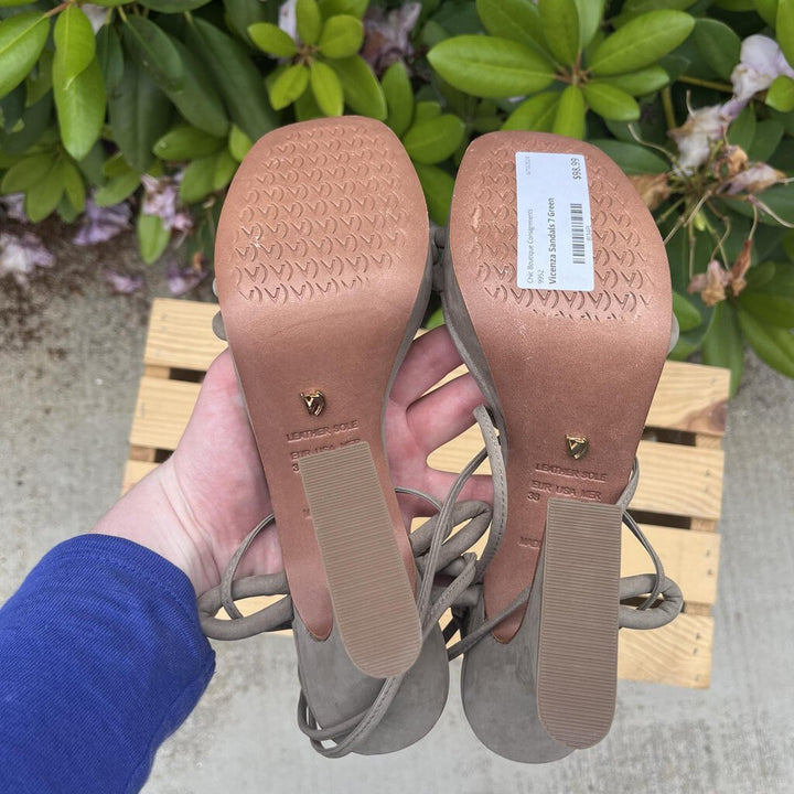 Vicenza Strappy Platform Heels - Size 7