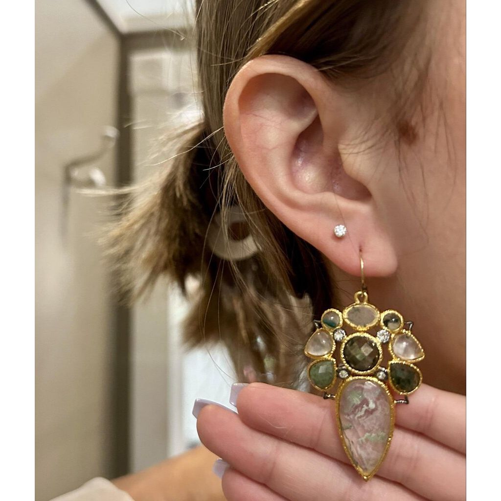 Alexis Bittar Miss Havisham Mosaic Gemstone Earrings