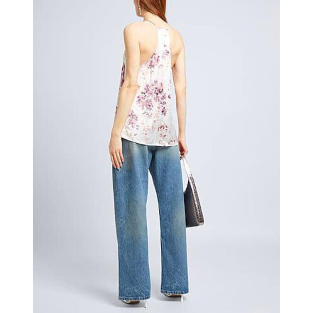 Cami NYC The Racer Silk Charmeuse Floral-Print Camisole - Size Medium