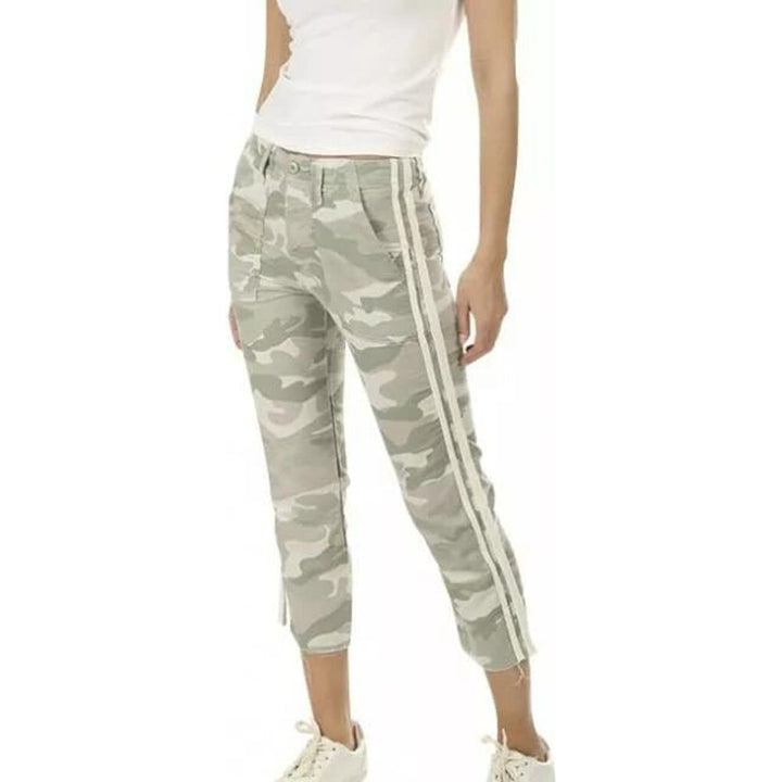 Mother Pants the Shaker Chop Crop Fray Desert Camo - Size 28