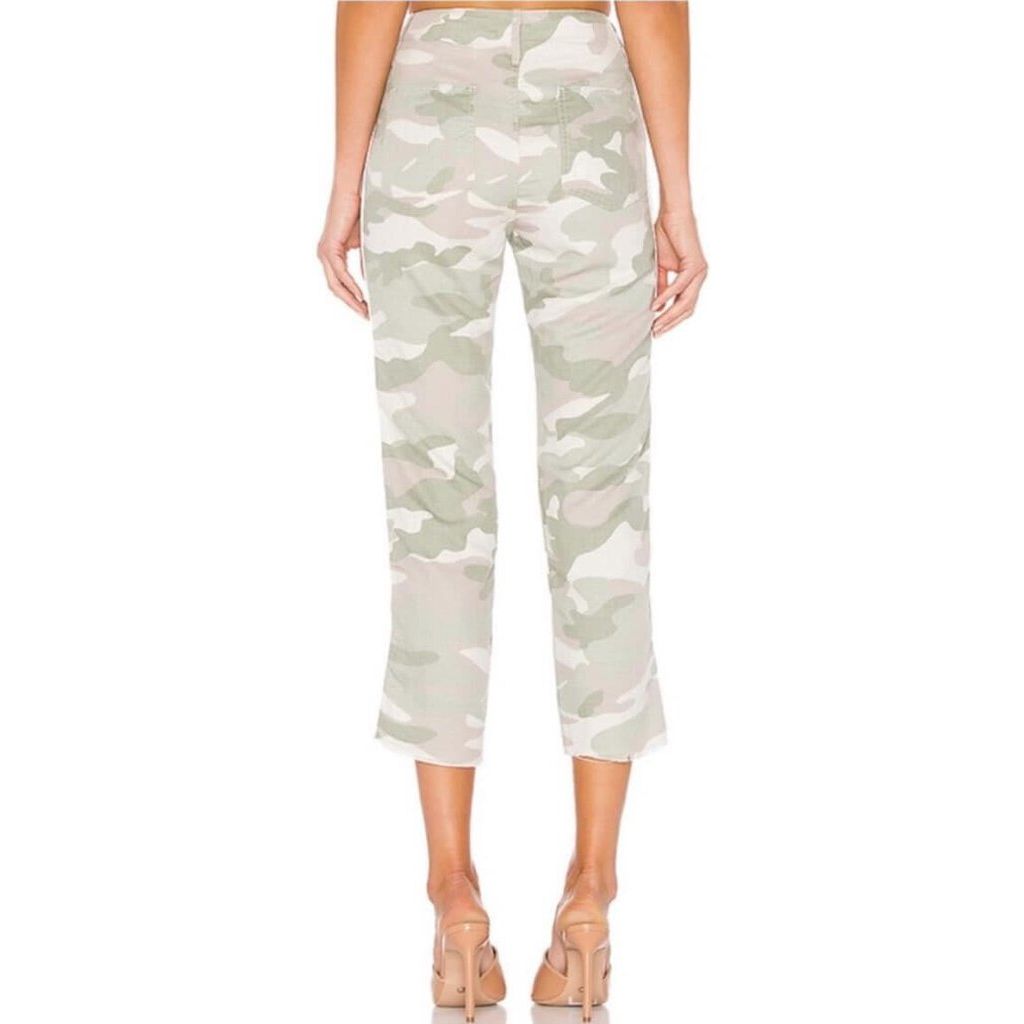 Mother Pants the Shaker Chop Crop Fray Desert Camo - Size 28