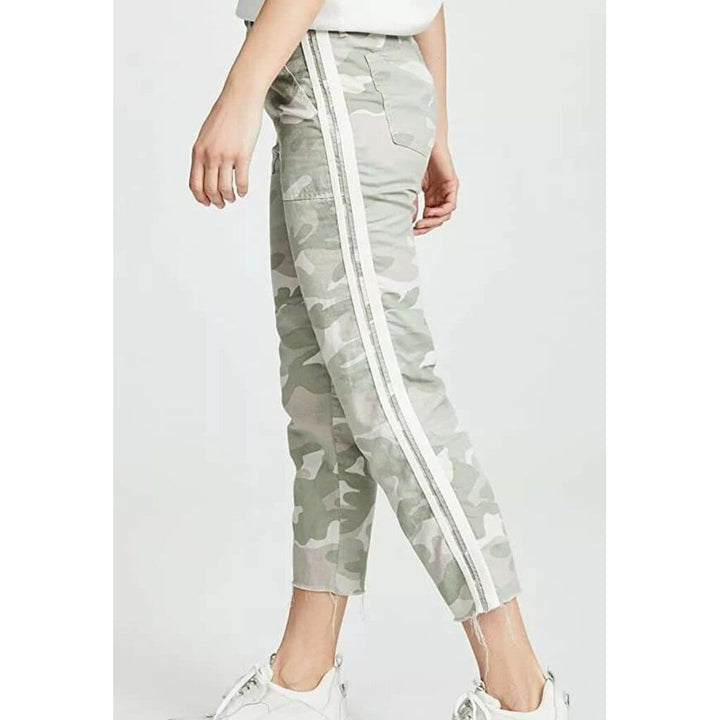 Mother Pants the Shaker Chop Crop Fray Desert Camo - Size 28