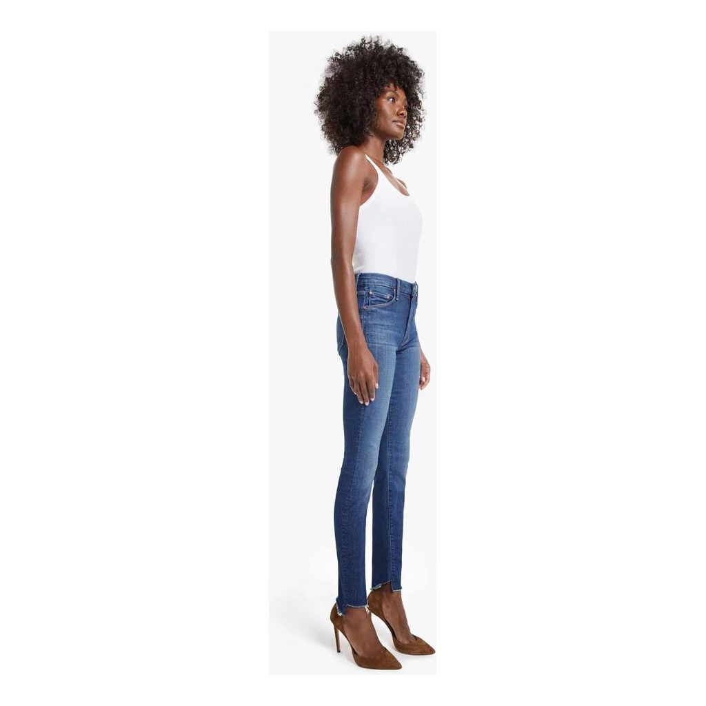 Mother The Looker Two Step Ankle Fray Skinny Jeans in Skunk at the Tea Party - Size 31