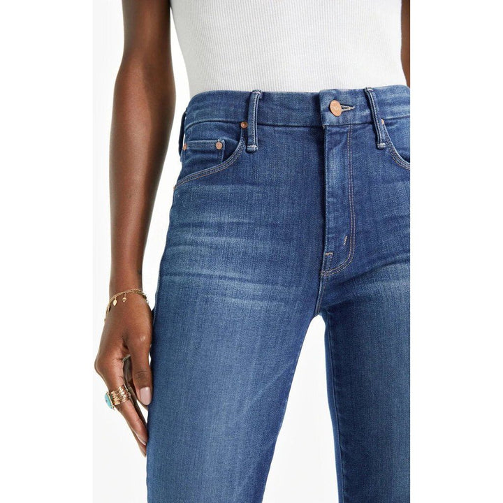 Mother The Looker Two Step Ankle Fray Skinny Jeans in Skunk at the Tea Party - Size 31