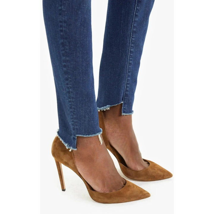 Mother The Looker Two Step Ankle Fray Skinny Jeans in Skunk at the Tea Party - Size 31