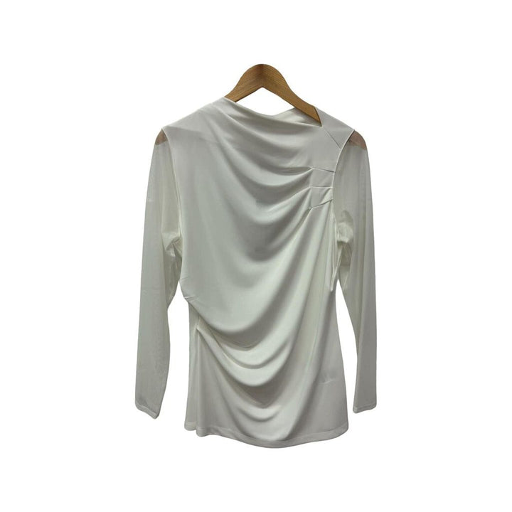 Donna Karen Mesh Sleeve Blouse - Size Large