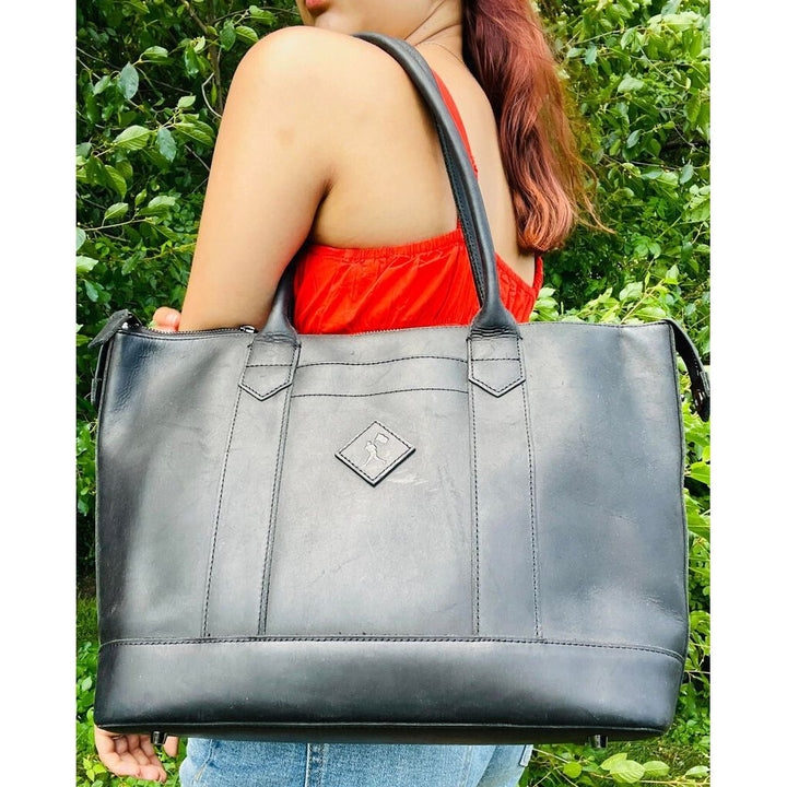 Baseballism Cathy Leather Zip Tote