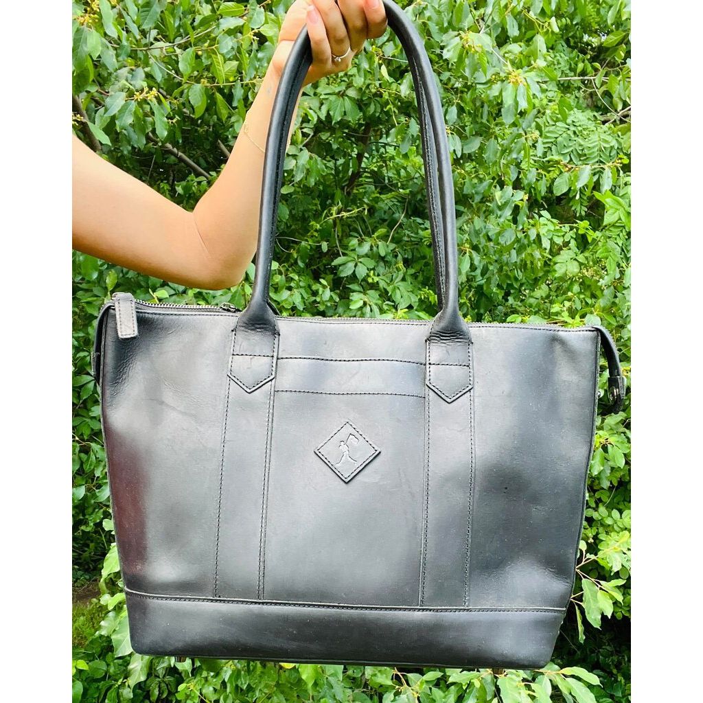 Baseballism Cathy Leather Zip Tote