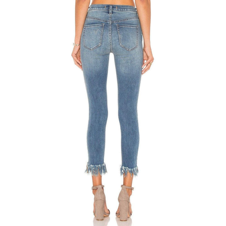 Free People Great Heights Frayed Skinny Blue Sky - Size 27