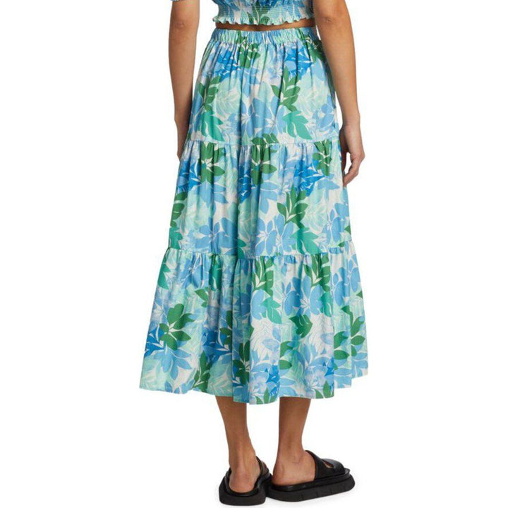 Xirena Angeline Tiered Maxi Skirt in Blue Sails - Size Large