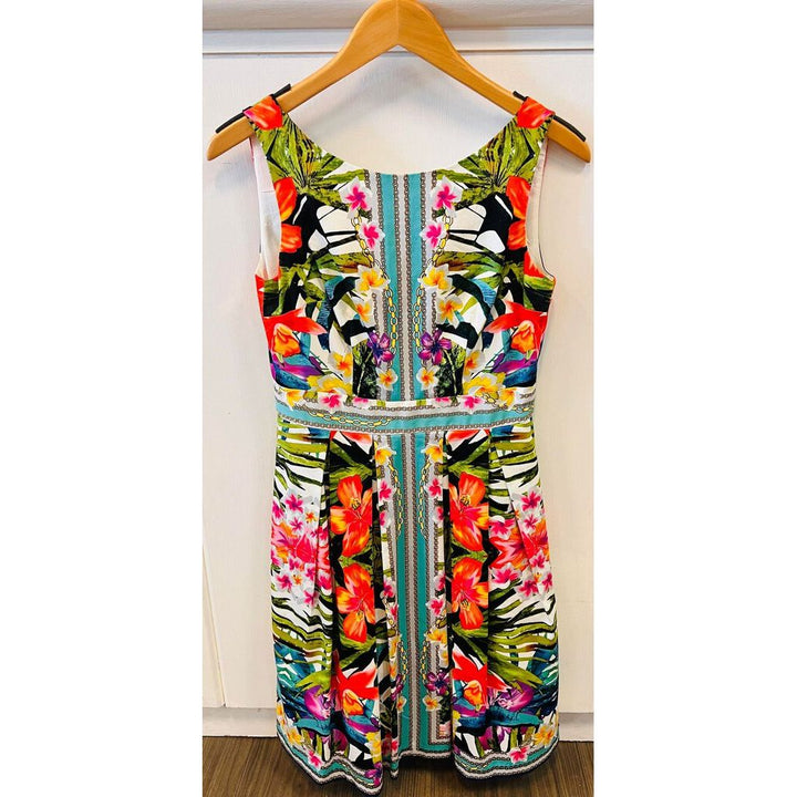 Maggy London Floral Fit and Flare Dress - Size 4