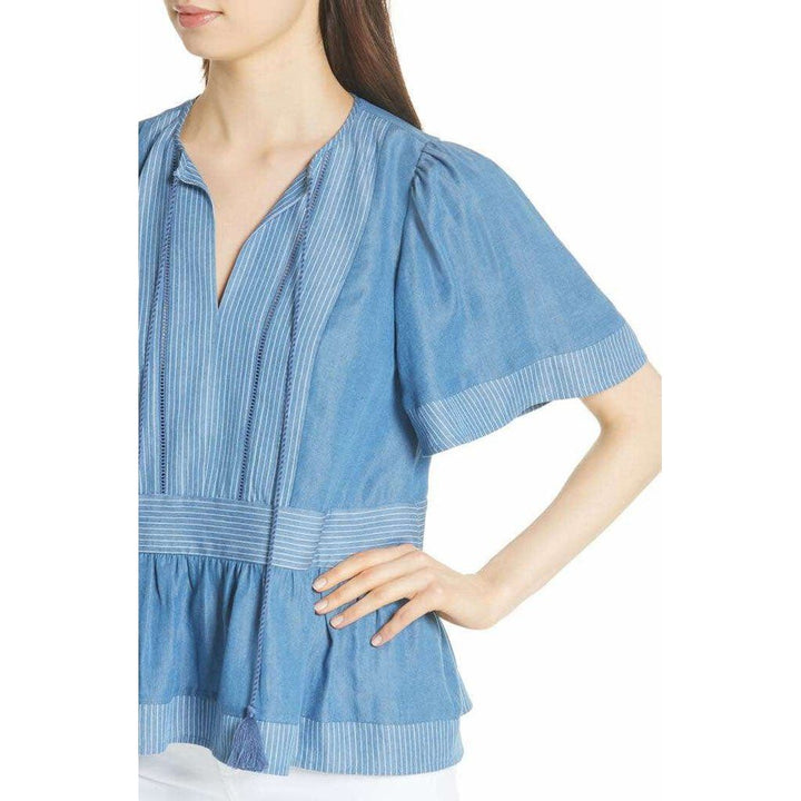 Kate Spade New York Indigo Railroad Top - Size Small