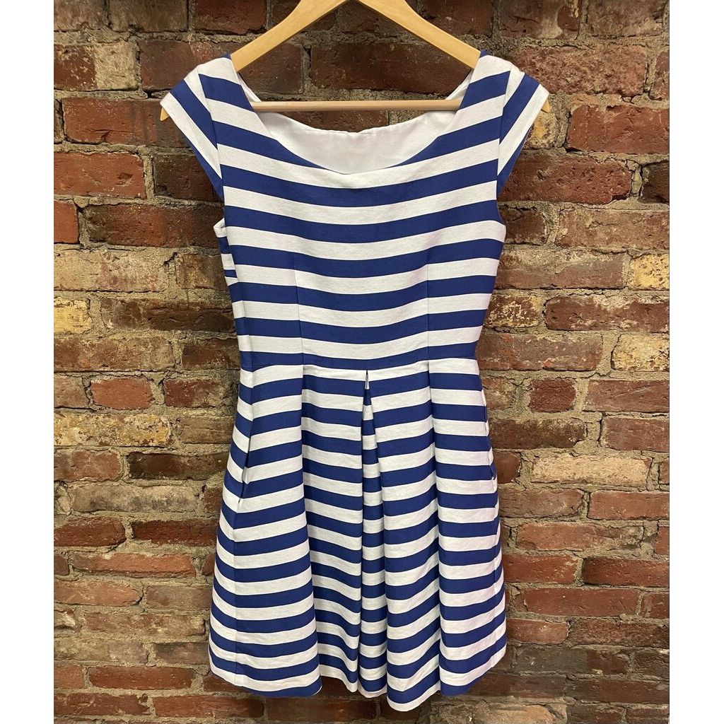 Kate Spade Mariella Navy & White Striped Dress - Size 2