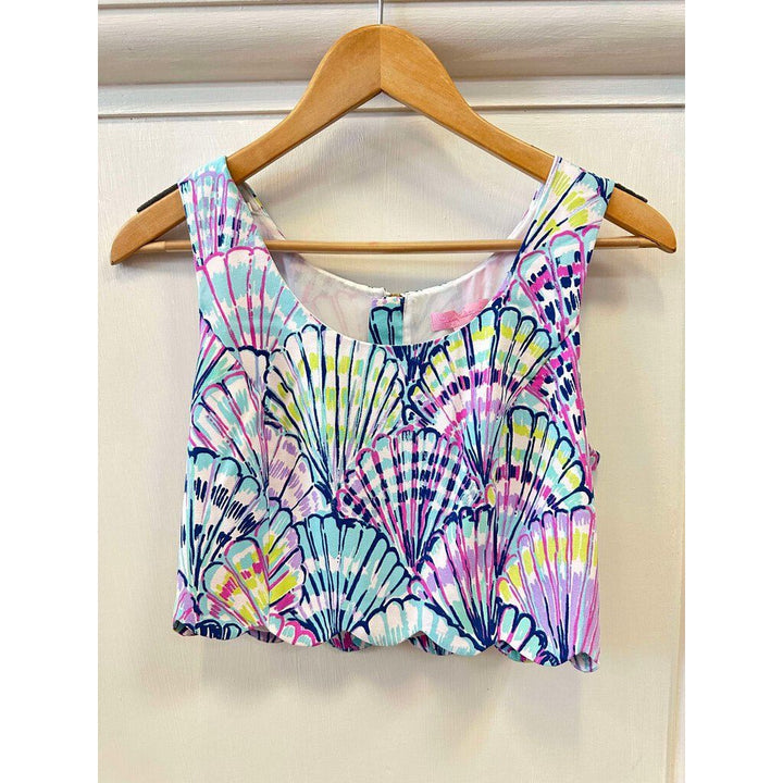 Lilly Pulitzer Oh Shello Scalloped Top - Size 4