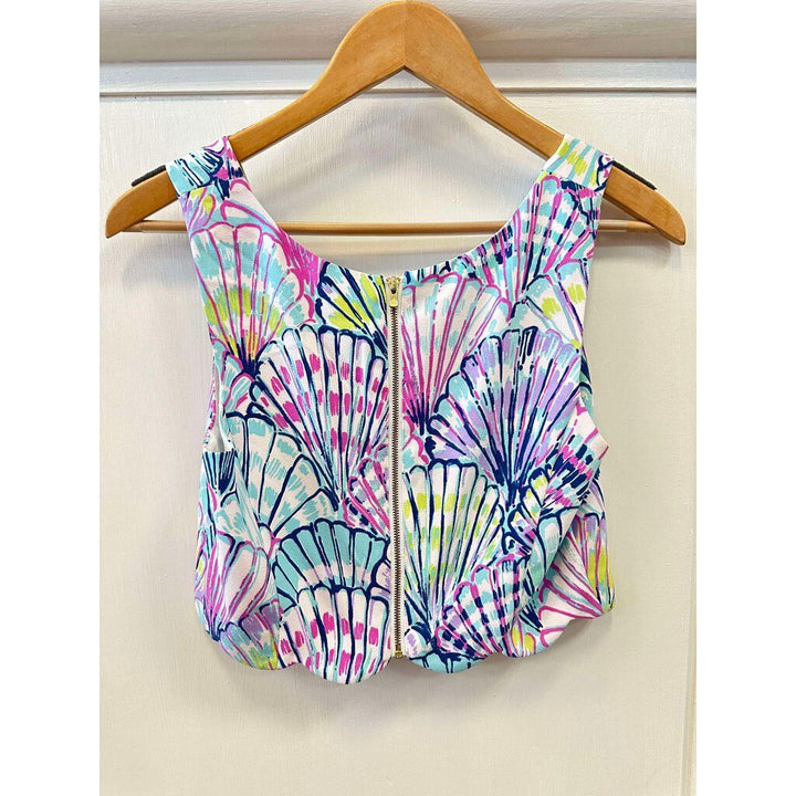 Lilly Pulitzer Oh Shello Scalloped Top - Size 4