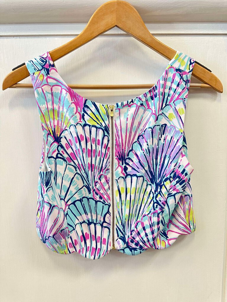 Lilly Pulitzer Oh Shello Scalloped Top - Size 4