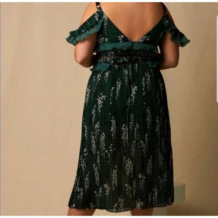 Choosy Uptown Pleated Floral Midi Dress - Size 6