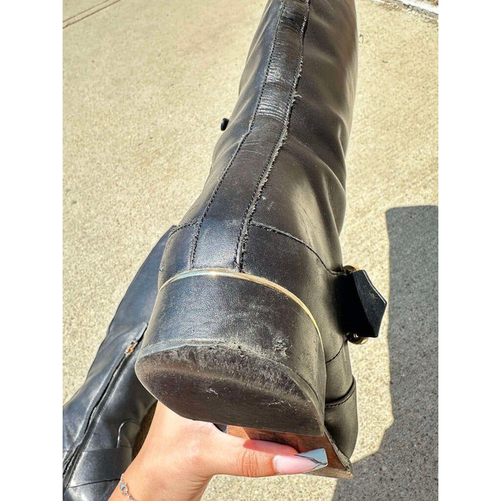 Tory Burch Sofia Tall Leather Riding Boots - Size 8