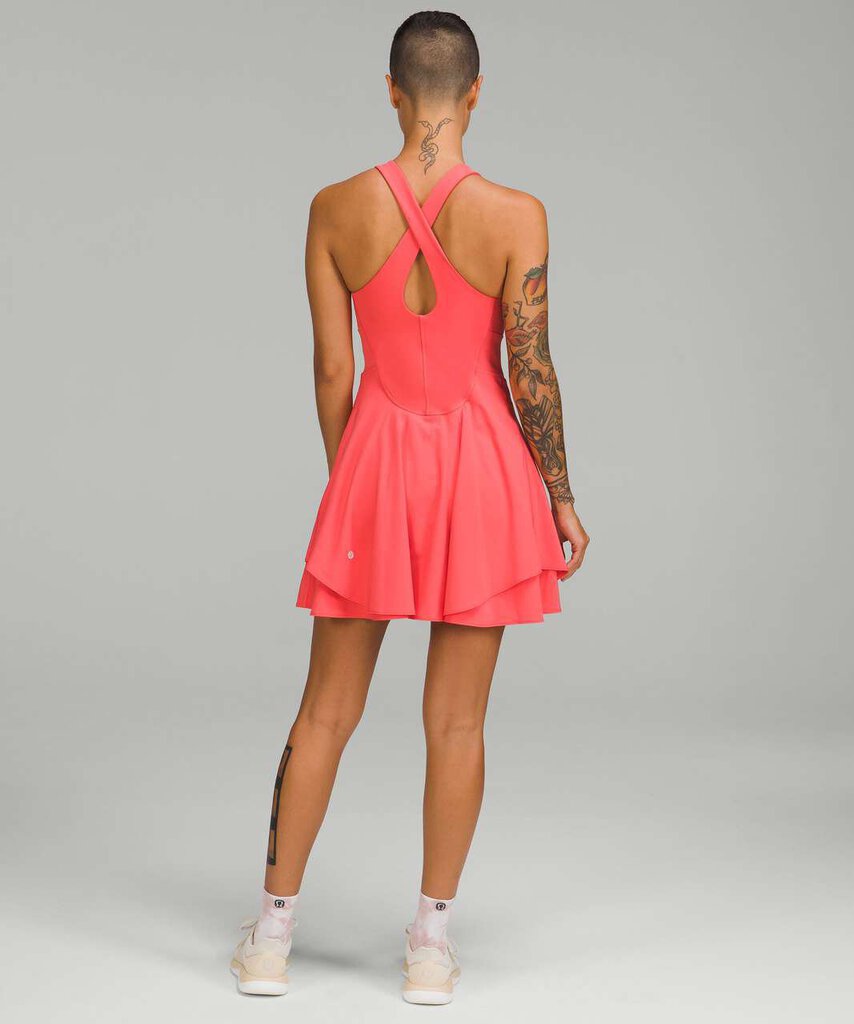 Lululemon Court Crush Tennis Dress in Pale Raspberry - Size 8