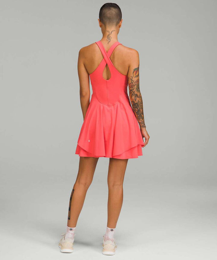 Lululemon Court Crush Tennis Dress in Pale Raspberry - Size 8