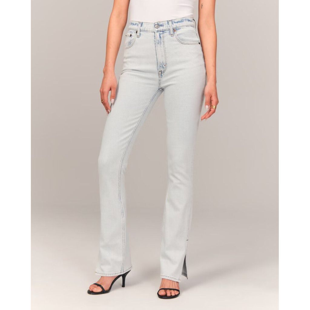 Abercrombie & Fitch The Slim Straight Ultra High Rise Jean with Vent Hem - Size 31