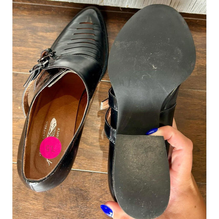 Jeffrey Campbell Dulles Monk Strap Leather Penny Loafer - Size 7.5