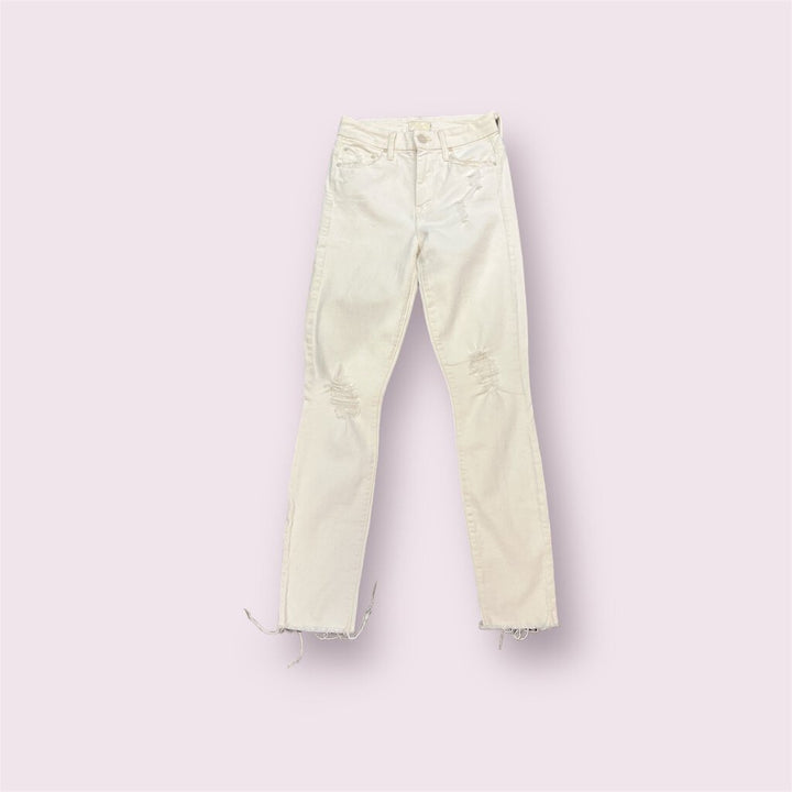 Mother High Waisted Looker Ankle Fray Jeans - Size 24