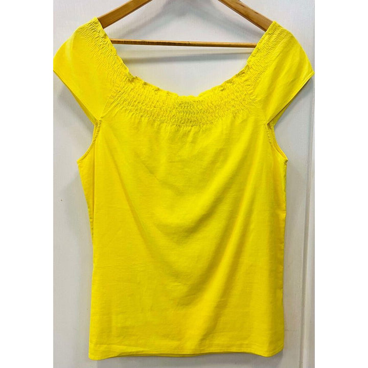 Theory Smocked Cap Sleeve Top - Size Small