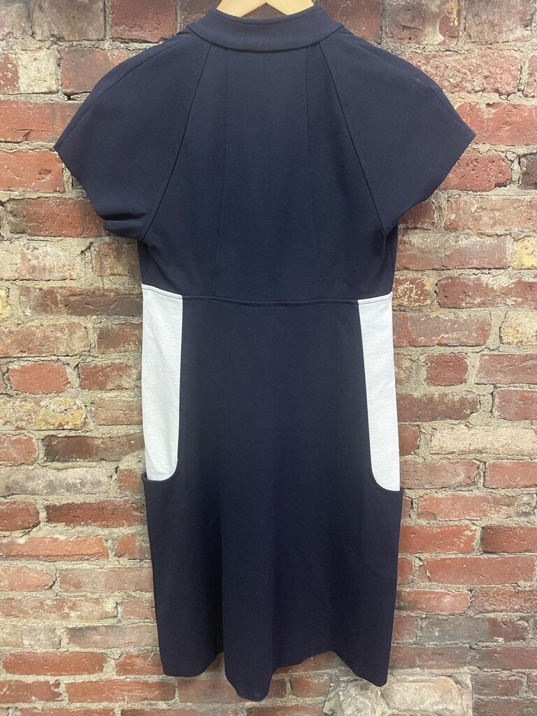 Diane Von Furstenberg Holland V-Neck Color Block Dress - Size 4 (Donated due to wear throughout)
