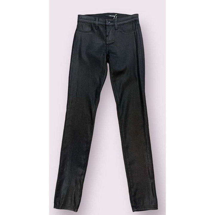 J Brand Super Skinny in Lacquer Black - Size 24