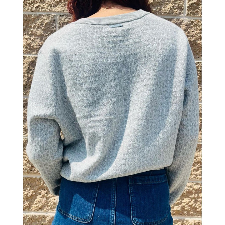 Michael Kors NWT Monogram Cardigan in Pearl Heather - Size XL