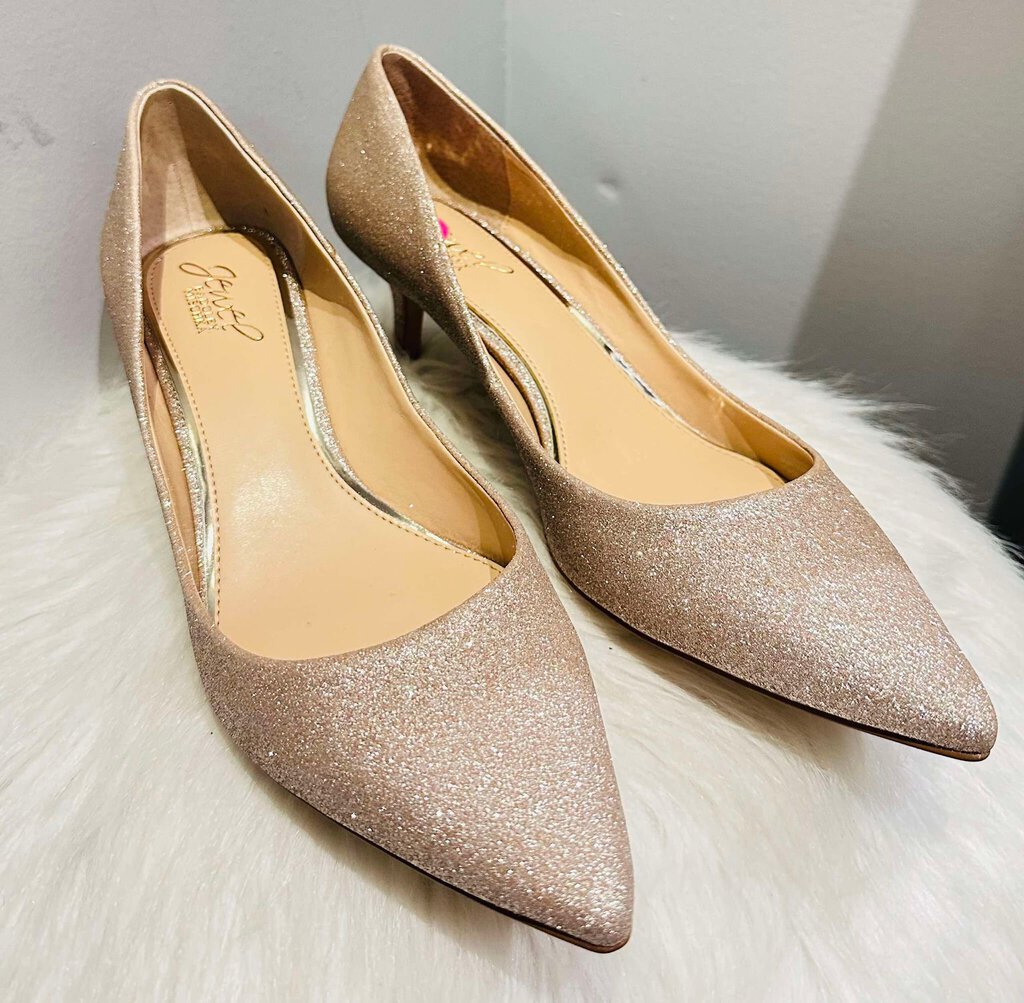 Badgley Mischka Frenchie Pointed Toe Kitten Heels - Size 9.5