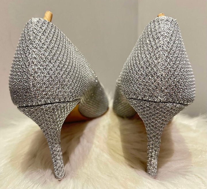 Badgley Mischka Glitter Rudy Pointed Toe Heels - Size 10