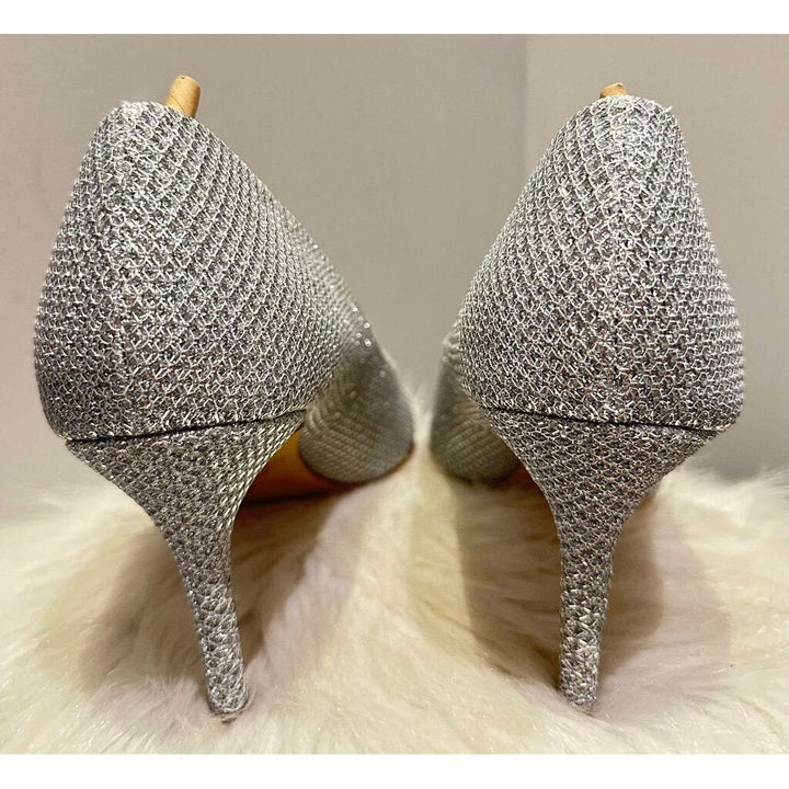 Badgley Mischka Glitter Rudy Pointed Toe Heels - Size 10