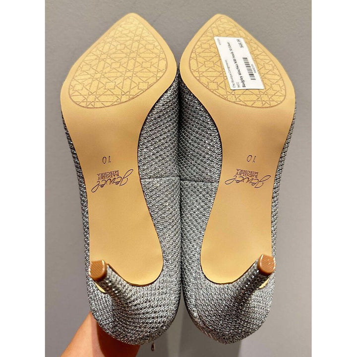 Badgley Mischka Glitter Rudy Pointed Toe Heels - Size 10