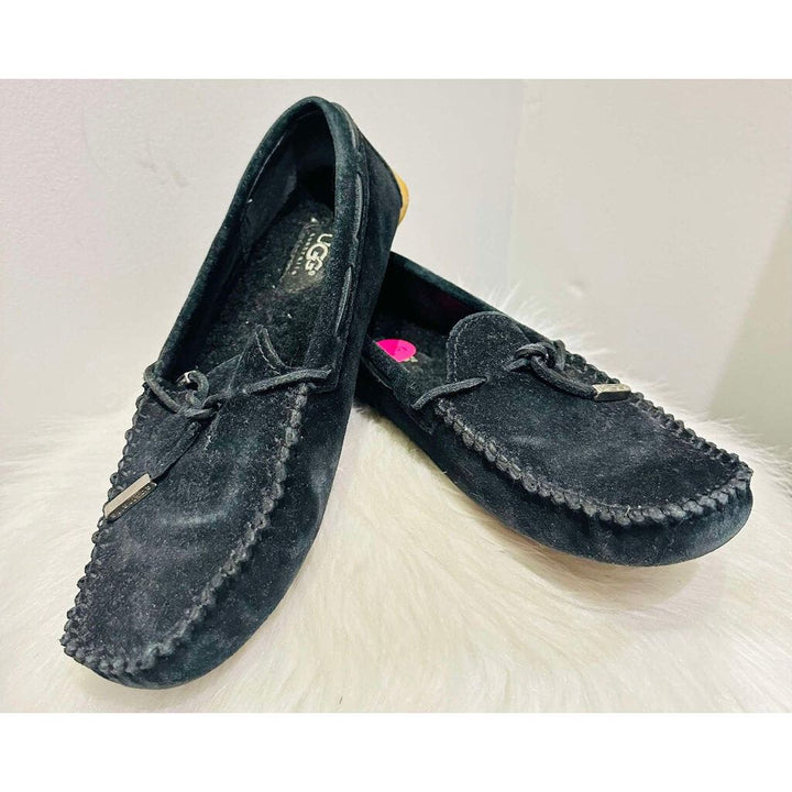 Ugg Tie Bow Suede Loafers - Size 6.5