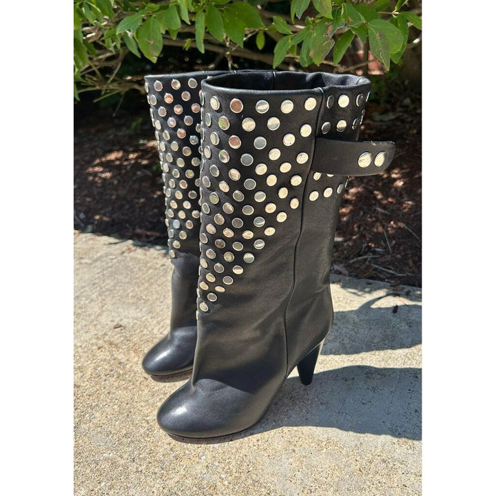 Isabel Marant Lakfee Studded Leather Boots - Size 6