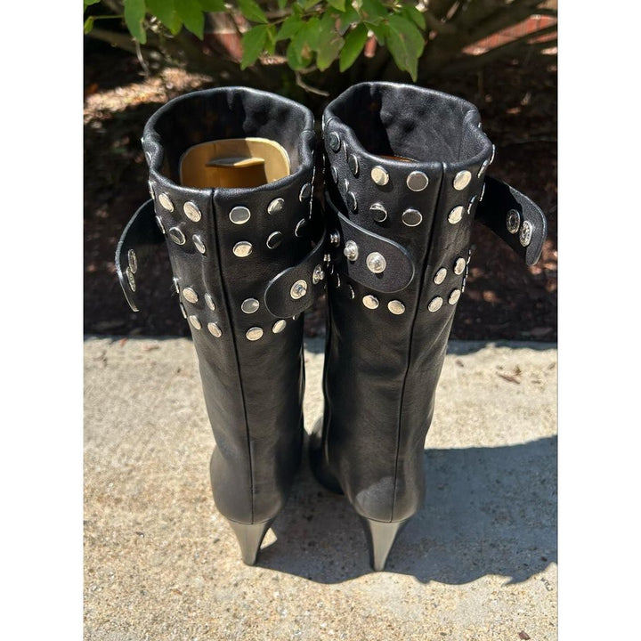 Isabel Marant Lakfee Studded Leather Boots - Size 6