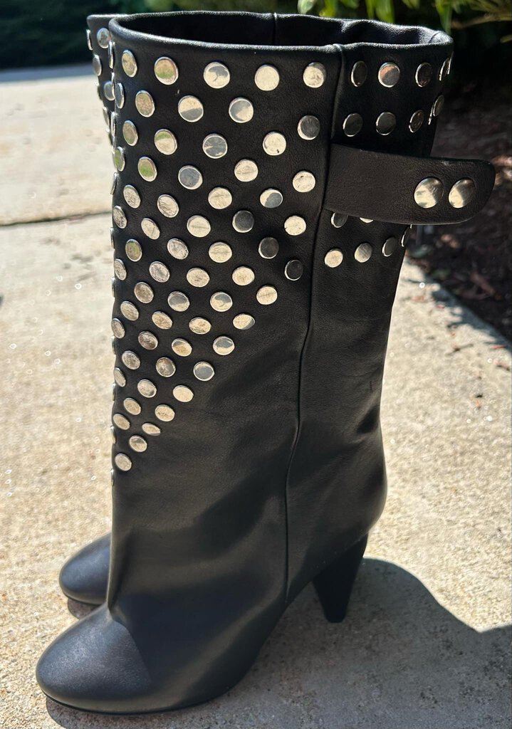 Isabel Marant Lakfee Studded Leather Boots - Size 6