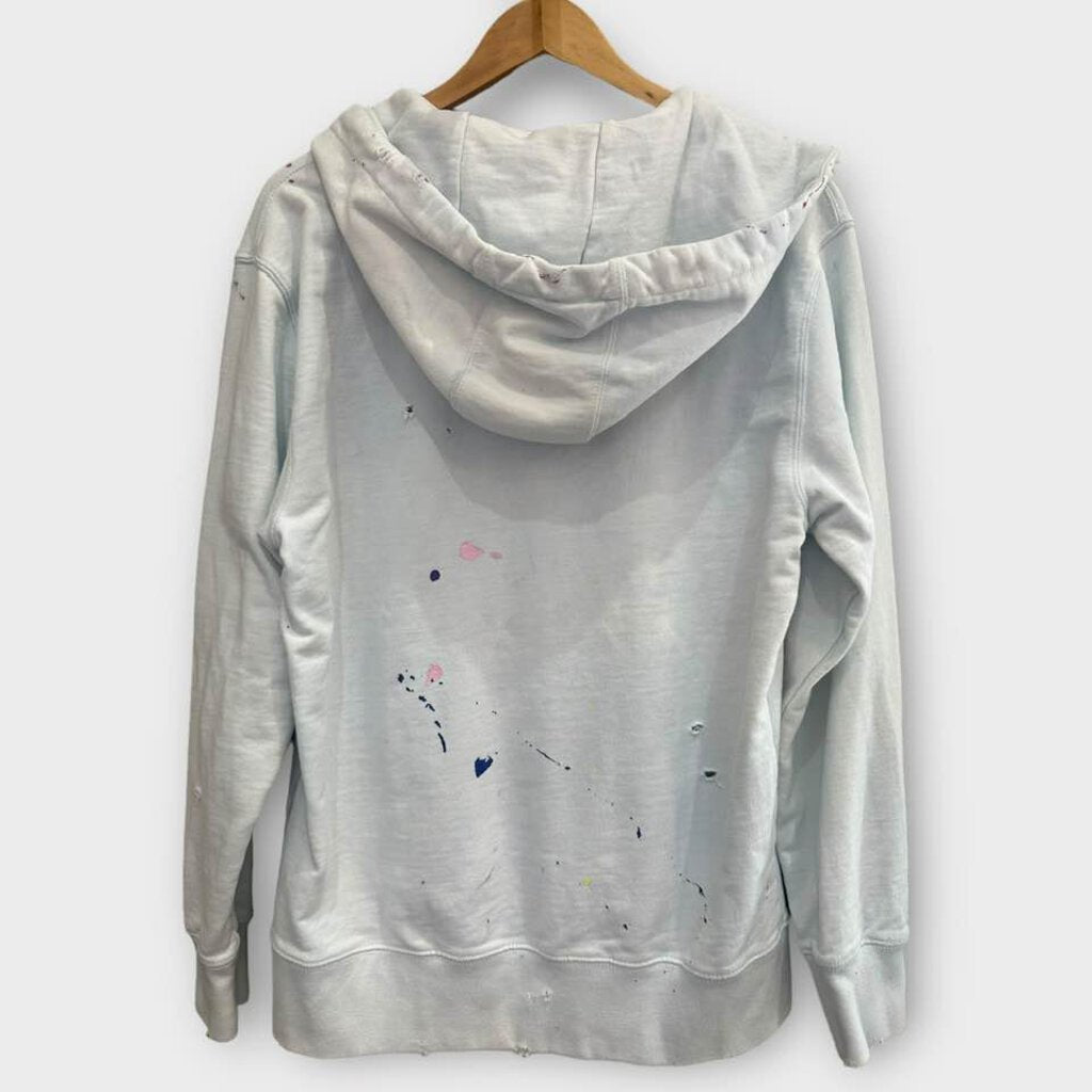 Camp Isidro Indigo Dyed Paint Splatter Camp Counselor Hoodie - Size Large